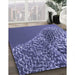 Patterned Purple Rug in Family Room, pat114blu