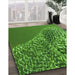 Machine Washable Transitional Deep Emerald Green Rug in a Family Room, wshpat114grn