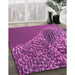 Patterned Medium Violet Red Pink Rug in Family Room, pat114pur