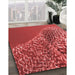 Machine Washable Transitional Red Rug in a Family Room, wshpat114rd