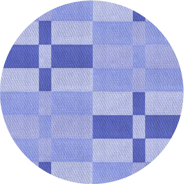 Square Patterned Light Slate Blue Rug, pat1141blu