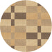 Square Machine Washable Transitional Copper Brown Rug in a Living Room, wshpat1141brn