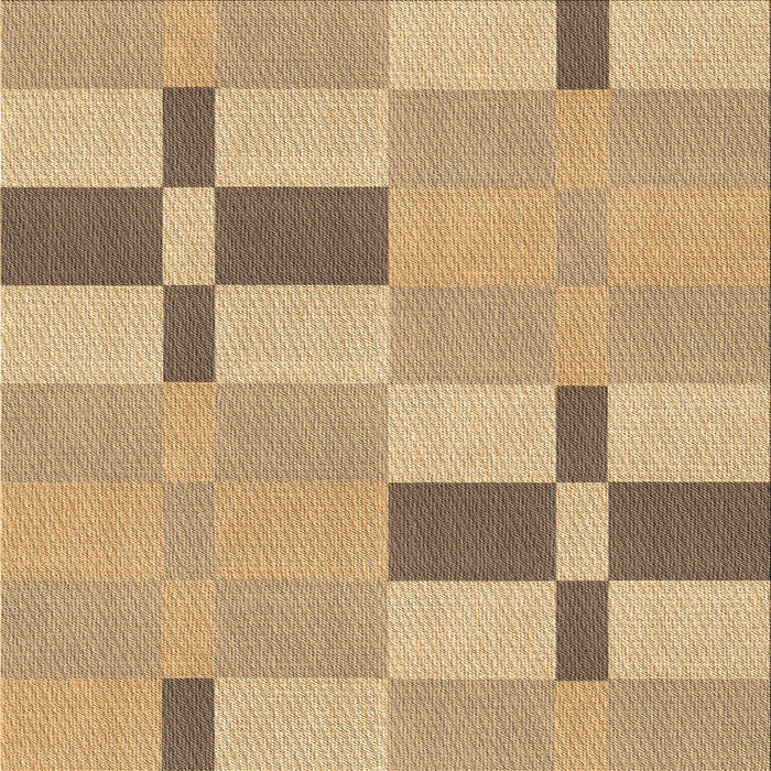 Round Patterned Copper Brown Rug, pat1141brn