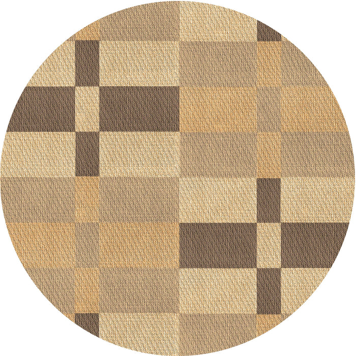 Square Patterned Copper Brown Rug, pat1141brn