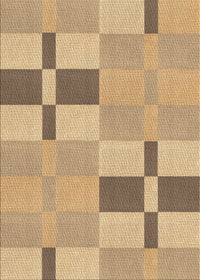 Machine Washable Transitional Copper Brown Rug, wshpat1141brn