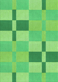 Machine Washable Transitional Emerald Green Rug, wshpat1141grn