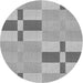 Square Patterned Gray Rug, pat1141gry