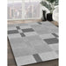 Patterned Gray Rug in Family Room, pat1141gry