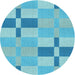 Square Machine Washable Transitional Blue Rug in a Living Room, wshpat1141lblu