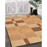 Patterned Yellow Orange Rug, pat1141org