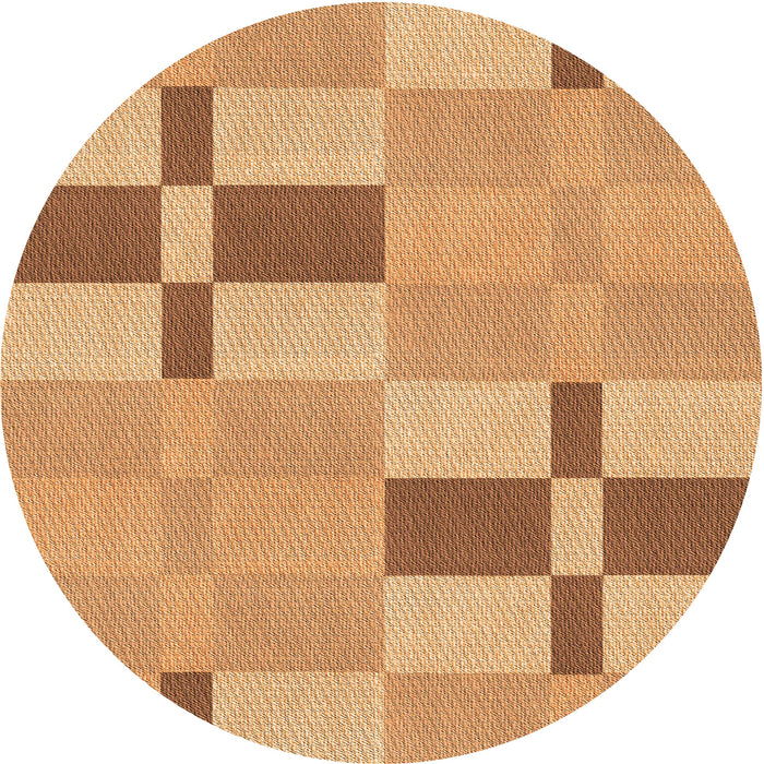 Square Patterned Yellow Orange Rug, pat1141org