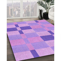 Patterned Violet Purple Rug, pat1141pur