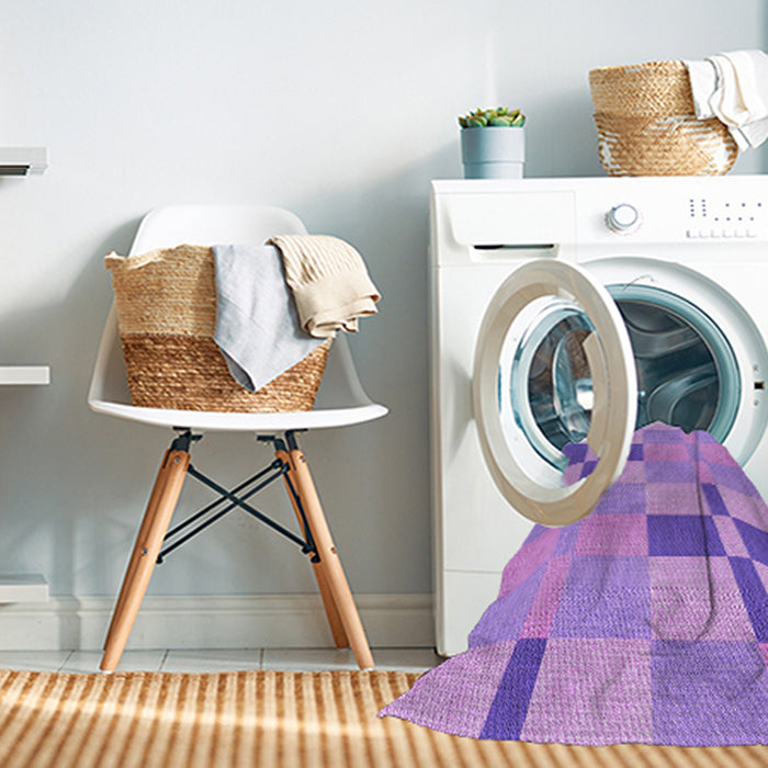 Machine Washable Transitional Violet Purple Rug in a Washing Machine, wshpat1141pur