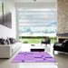 Square Patterned Violet Purple Rug in a Living Room, pat1141pur