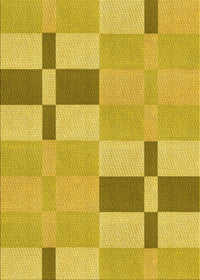 Machine Washable Transitional Yellow Rug, wshpat1141yw