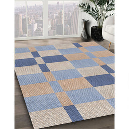 Patterned Slate Granite Gray Novelty Rug in Family Room, pat1141