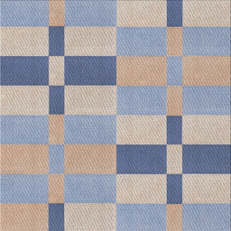 Square Patterned Slate Granite Gray Novelty Rug, pat1141