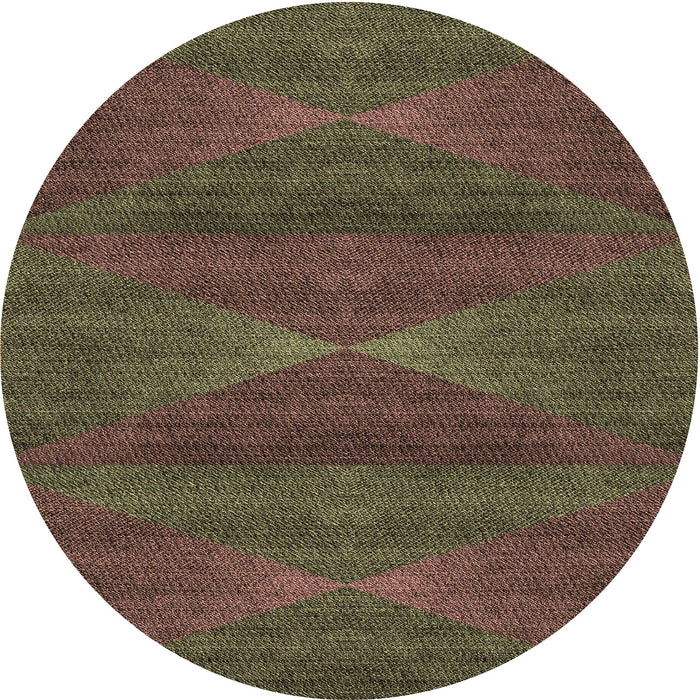 Square Patterned Brown Rug, pat1142brn