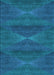 Machine Washable Transitional Deep Sky Blue Rug, wshpat1142lblu