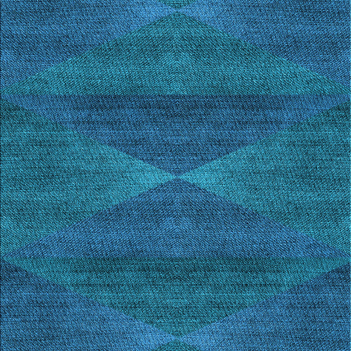 Patterned Deep Sky Blue Rug, pat1142lblu