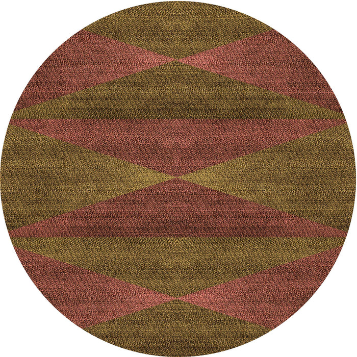 Square Patterned Sedona Brown Rug, pat1142org