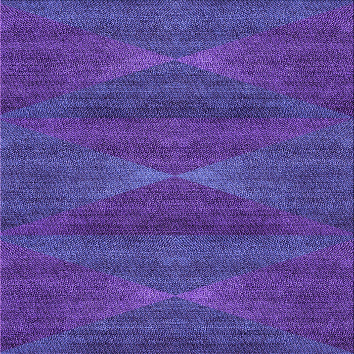Round Patterned Purple Rug, pat1142pur