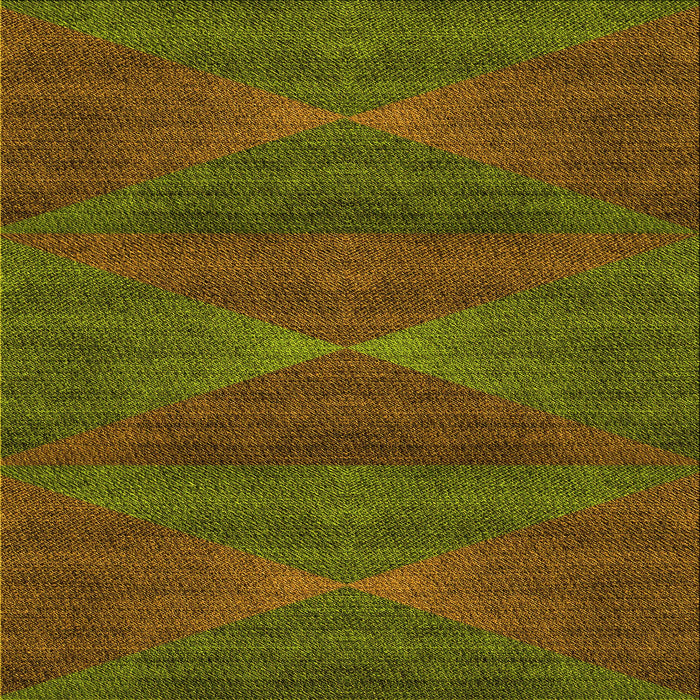 Round Patterned Dark Golden Brown Rug, pat1142yw