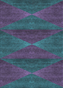 Patterned Dark Slate Blue Novelty Rug, pat1142