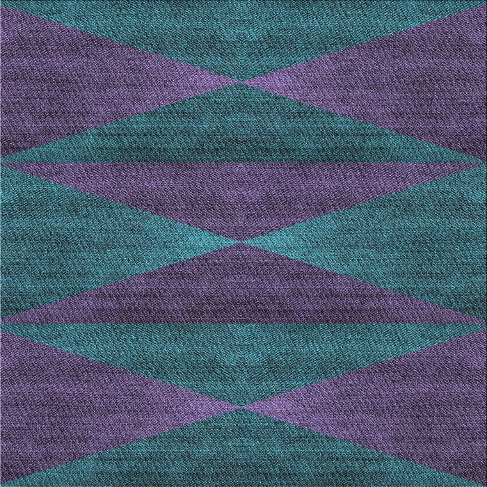 Sideview of Machine Washable Transitional Dark Slate Blue Rug, wshpat1142