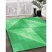 Patterned Lime Mint Green Rug in Family Room, pat1143grn