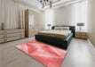 Patterned Light Salmon Pink Rug in a Bedroom, pat1143rd