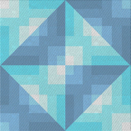 Square Patterned Blue Novelty Rug, pat1143