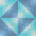 Square Patterned Blue Novelty Rug, pat1143