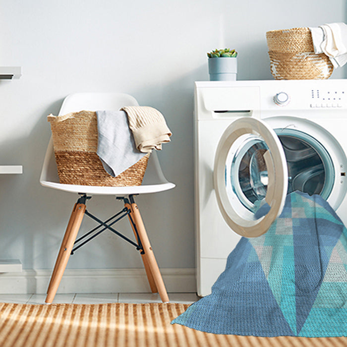 Machine Washable Transitional Blue Rug in a Washing Machine, wshpat1143
