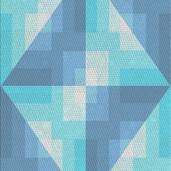 Patterned Blue Novelty Rug, pat1143