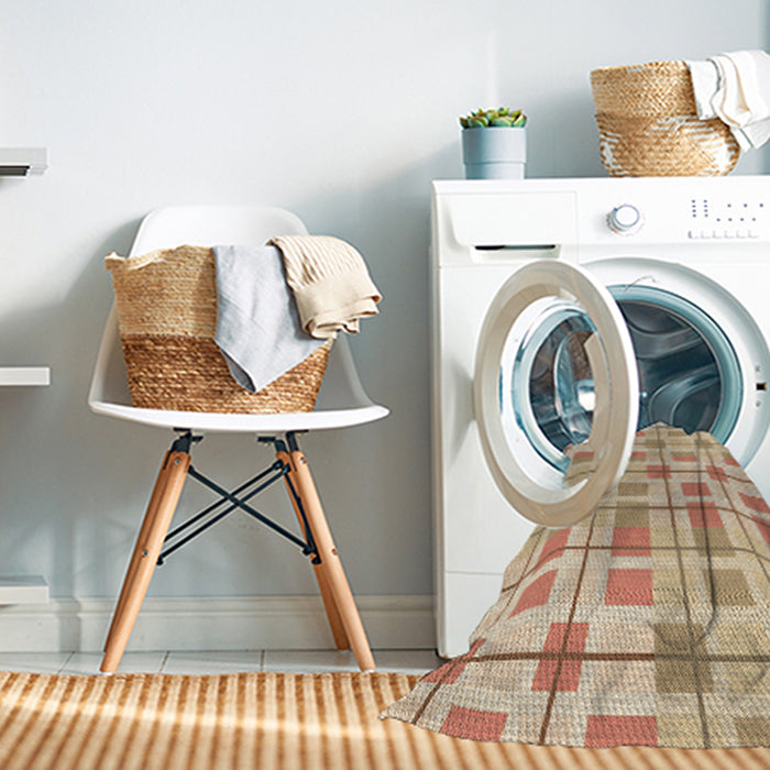 Machine Washable Transitional Bronze Brown Rug in a Washing Machine, wshpat1144brn