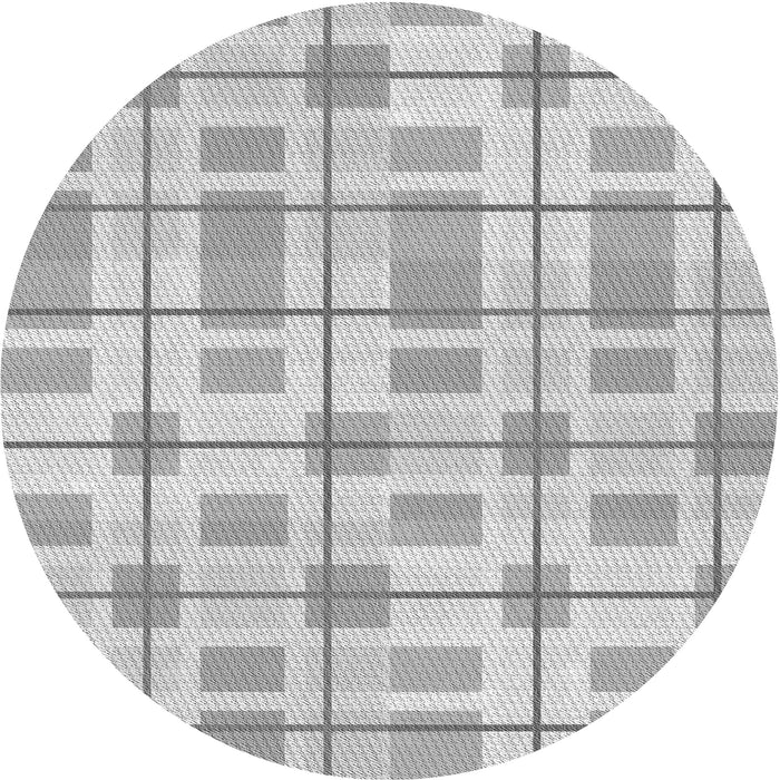 Square Patterned Gunmetal Gray Rug, pat1144gry