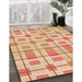 Patterned Orange Rug in Family Room, pat1144org