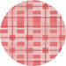 Square Patterned Red Rug, pat1144rd