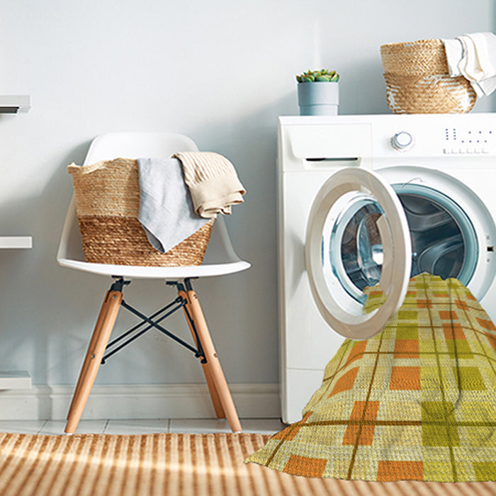 Machine Washable Transitional Bold Yellow Rug in a Washing Machine, wshpat1144yw
