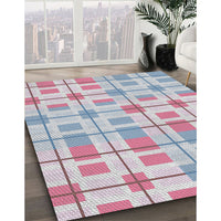 Patterned French Lilac Purple Novelty Rug, pat1144