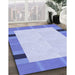 Machine Washable Transitional Blue Rug in a Family Room, wshpat1145blu