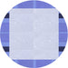 Square Patterned Blue Rug, pat1145blu