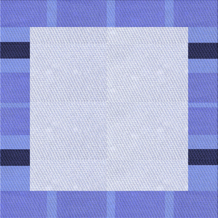 Round Patterned Blue Rug, pat1145blu