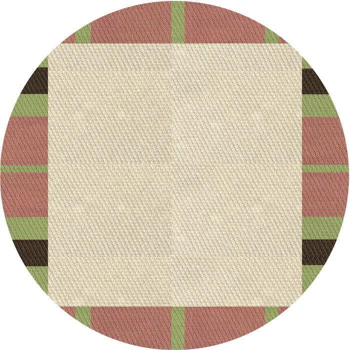 Square Patterned Khaki Gold Rug, pat1145brn