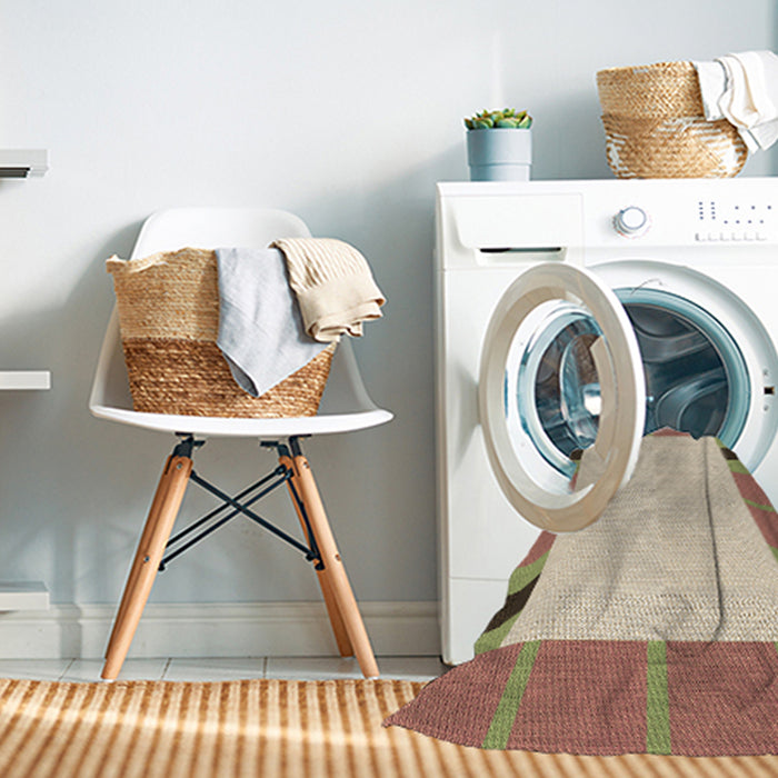 Machine Washable Transitional Khaki Gold Rug in a Washing Machine, wshpat1145brn
