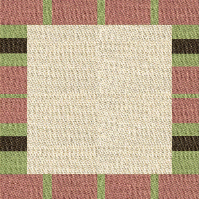 Round Patterned Khaki Gold Rug, pat1145brn