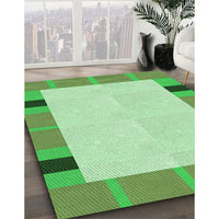 Patterned Green Rug, pat1145grn