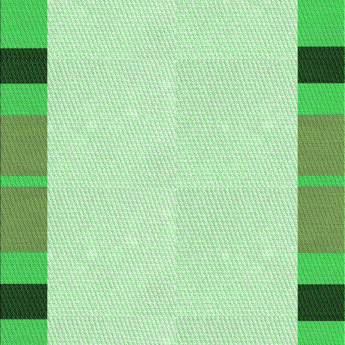 Machine Washable Transitional Green Rug, wshpat1145grn