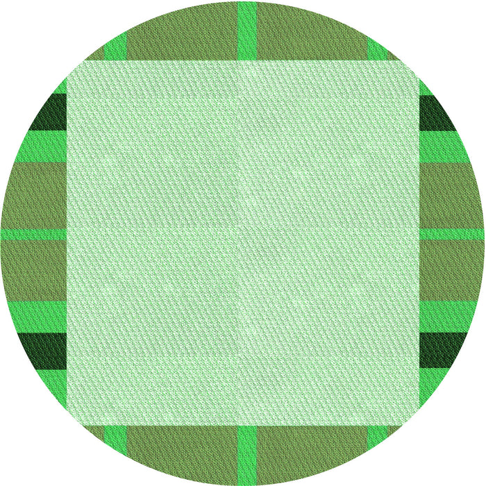 Square Machine Washable Transitional Green Rug in a Living Room, wshpat1145grn
